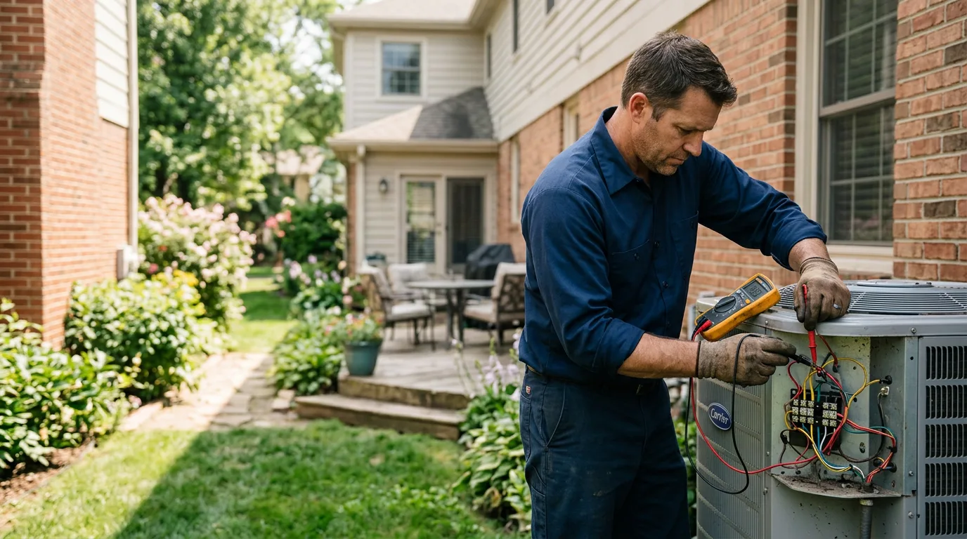 HVAC technician working near Miller Place, NY